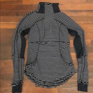 Lululemon black and white striped pullover